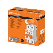 Дифференциальный автоматический выключатель АД2P 2Р С6 30мА 6кА тип АС TDM