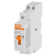 Контактор модульный с ручным управлением КМ63/2-25 2НО 230В АС TDM