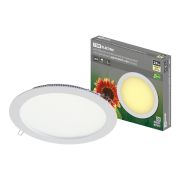 Светильник ультратонкий встраиваемый светодиодный «Даунлайт» СВО (белый) 24 Вт 3000К TDM