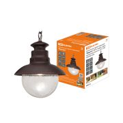 Светильник садово-парковый «Марсель» 60 Вт, подвес, алюм., прозрачное/махагон, Е27, TDM