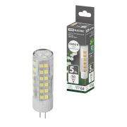 Лампа светодиодная G4-5 Вт-AC/DC 12 В-6500 К, SMD, 16x57 мм TDM