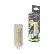 Лампа светодиодная G4-7 Вт-230 В-3000 К, SMD, 18,5x57 мм TDM