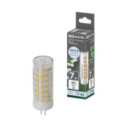 Лампа светодиодная G4-7 Вт-230 В-4000 К, SMD, 18,5x57 мм TDM