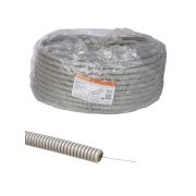 Труба гофрированная ПВХ d 20 с зондом (100 м) тяжелая 750Н серая TDM