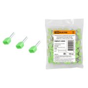 Наконечник штыревой втулочный изолированный (двойной) НШвИ (2) 1,0х8 светло-зеленый (100 шт) TDM