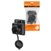 Розетка настенная с заглушкой каучук 2Р+РЕ 16А 250В IP44 TDM