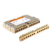 Шина «N» нулевая 8х12мм 14/1 (14групп/крепеж по центру) TDM