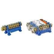 Шина «N» нулевая с изолятором на DIN-рейку 6x9мм стойка мал. 10 групп TDM