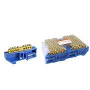 Шина «N» нулевая с изолятором на DIN-рейку 6x9мм стойка бол. 8 групп TDM