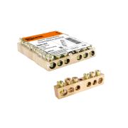 Шина «N» нулевая 6х9мм  6/1 (6 групп/крепеж по центру) TDM