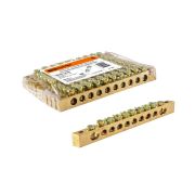 Шина «N» нулевая 8x12мм 10/2 (10 групп/крепеж по краям) TDM