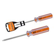 Отвертка крестовая, прозрачная рукоятка, углеродистая сталь, тип PH0 x 75 мм, серия «Гранит» TDM