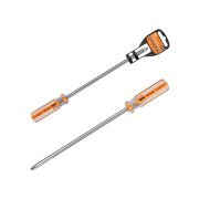 Отвертка крестовая, прозрачная рукоятка, углеродистая сталь, тип PH3 x 200 мм, серия «Гранит» TDM