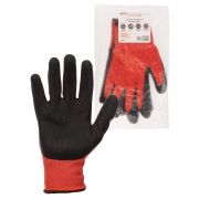 Перчатки полиэфирные «Контакт-Хард», рельефное латексное покрытие,9, 15 кл., 59-61 г, 1 пара, TDM