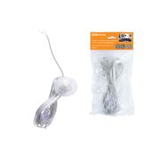 Шнур с ножным выключателем и плоской вилкой ШУН01В ШВВП-ВП 2х0,75мм2 3,5м. прозрачный TDM