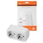 Блок на 2 гнезда 2П+З плоский 16А 250B TDM