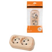 Колодка розеточная 2 гнезда 2П+З 16А 250В «Эко» (сосна) TDM