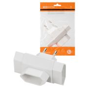 Блок плоский на 3 гнезда 2П 2,5 А 250 B под плоскую вилку белый TDM