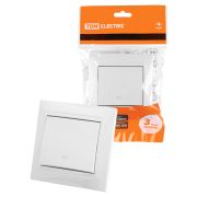 Перекрестный выключатель 1-кл. 10А белый «Лама» TDM