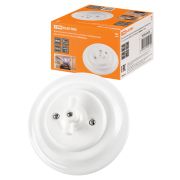 Выключатель скрытой установки фарфоровый поворотный 2-кл. с ручкой (бантик) 10А белый «Болонь» TDM