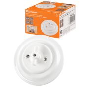 Выключатель скрытой установки фарфоровый поворотный с ручкой (бантик) 10А белый «Болонь» TDM