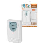 Звонок беспроводной на батарейках «народный» ЗББ-Н-11/3-32М (32 мелодии, кнопка IP30, 2х1,5В АА, открытый код)