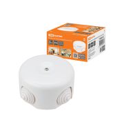 Коробка распаячная фарфоровая D7,8х4,5см белая TDM