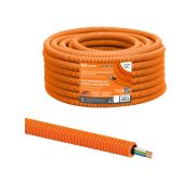 Электротруба гофрированная ПНД d16 оранж., с кабелем ВВГ-Пнг(А)-LS 3х1,5ок(N,PE)-0,66 ГОСТ (50м) TDM
