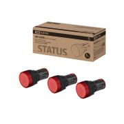 STATUS Лампа сигнальная AD-22DS, LED, d22 мм, 24-440 В AC/DC, IP65, красный TDM