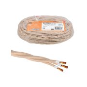 Ретро провод «Эко» 3х1,5 витой ГОСТ бежевый (10м) TDM