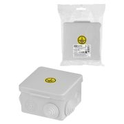 Коробка уравнивания потенциалов (КУП) ОП 80х80х50 мм, шина 6х9, 6 групп, IP54, инд. штрихкод, TDM