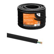 Электротруба гофрированная ПНД d20черн., с кабелем ВВГ-Пнг(А)-LS 3х1,5ок(N,PE)-0,66 ГОСТ (100 м) TDM