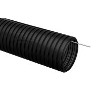 Труба гофрированная ПНД d25мм с протяжкой черн. (уп.50м) IEK CTG20-25-K02-050-1