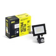 Прожектор светодиодный СДО 06-20Д 6500К IP54 с ДД черн. IEK LPDO602-20-65-K02